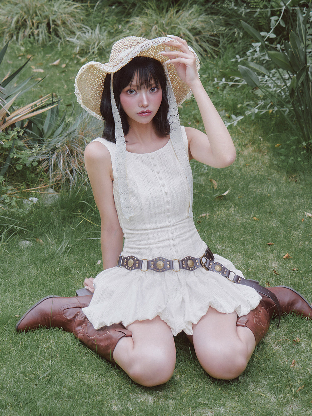 モデル:163cm(着用サイズ:FREE 着用カラー:WHT)