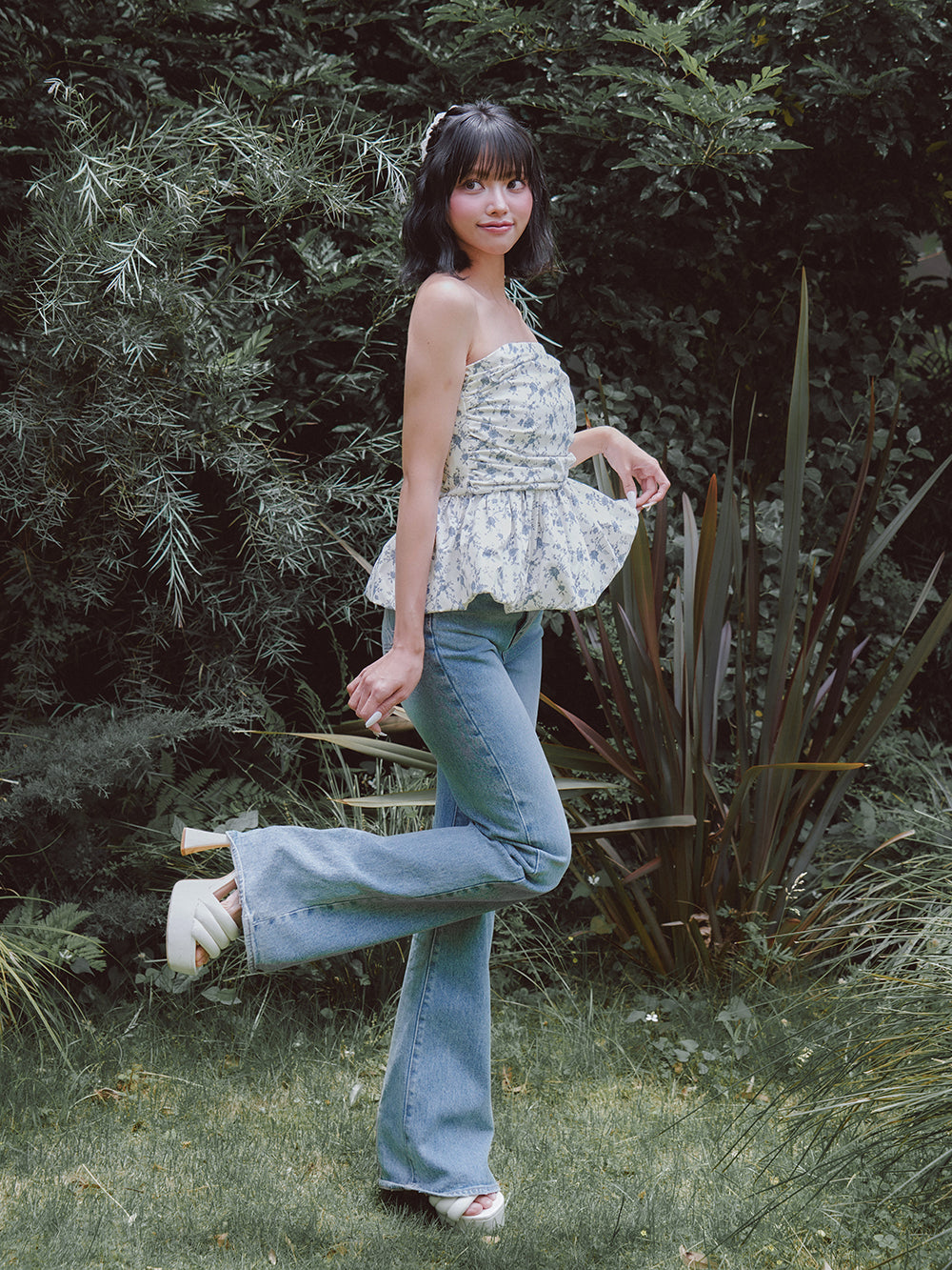 モデル:163cm(着用サイズ:FREE 着用カラー:WHT)
