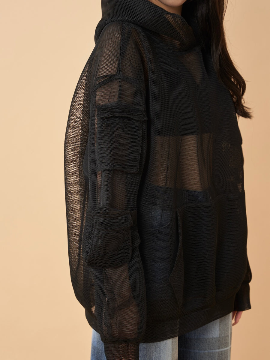 モデル:163cm(着用サイズ:FREE 着用カラー:BLK)