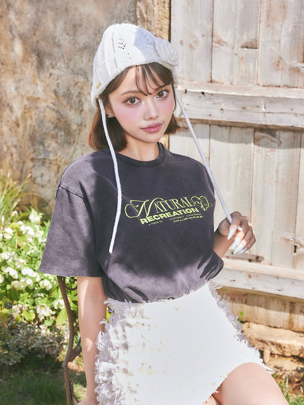 モデル:163cm(着用サイズ:FREE 着用カラー:C-GRY)