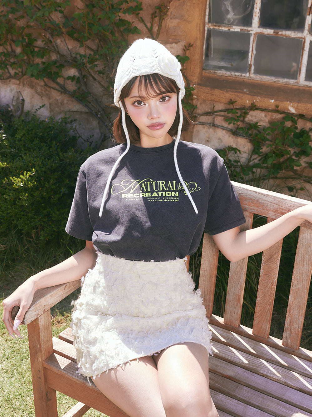 モデル:163cm(着用サイズ:FREE 着用カラー:C-GRY)