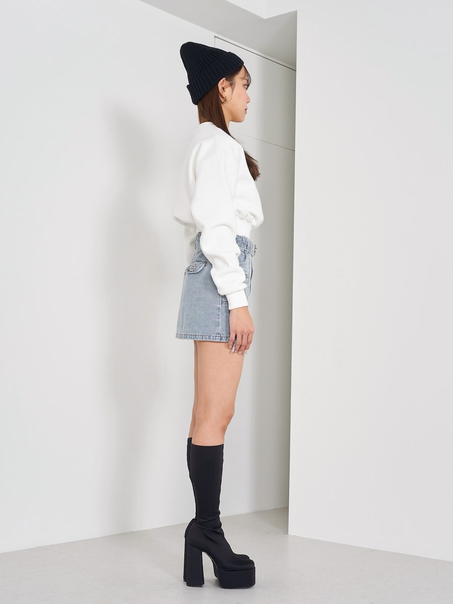 モデル:163cm(着用サイズ:FREE 着用カラー:WHT)