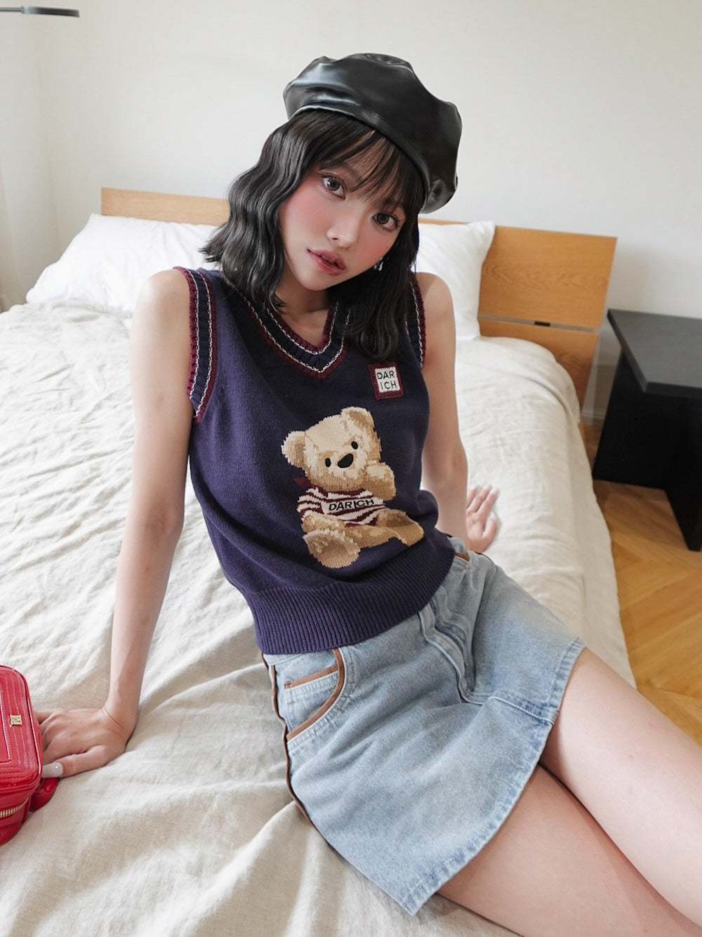 モデル:163cm(着用サイズ:FREE 着用カラー:NVY)