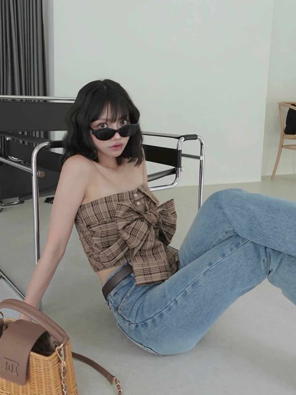 モデル:163cm(着用サイズ:FREE 着用カラー:BEG)