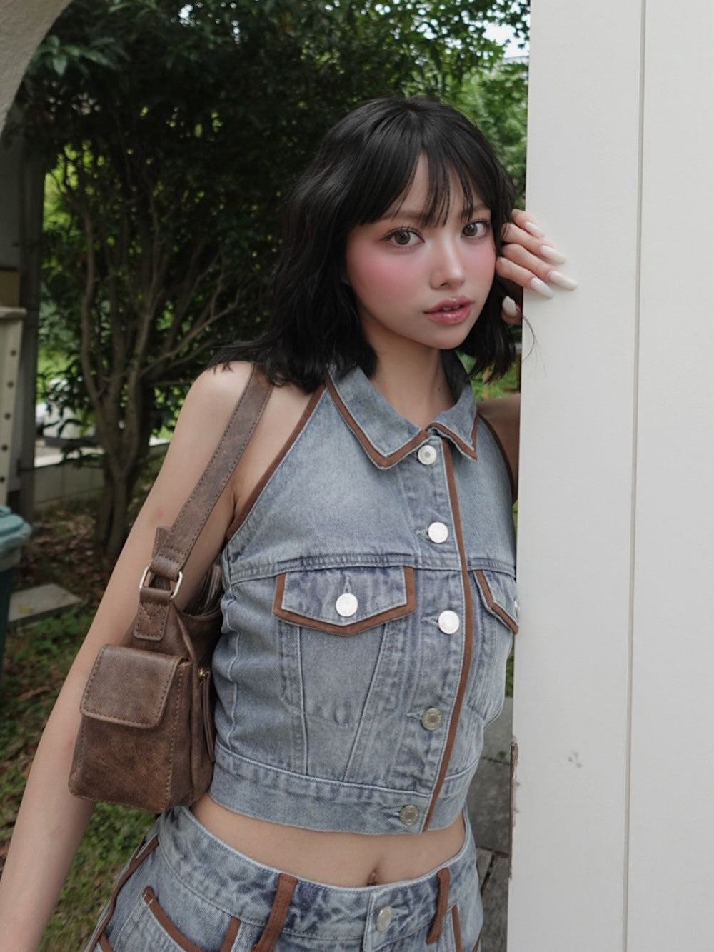 モデル:163cm(着用サイズ:FREE 着用カラー:BLU)
