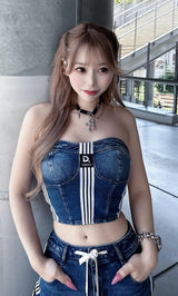 モデル:161cm(着用サイズ:FREE 着用カラー:BLU)