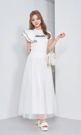 モデル:158cm(着用サイズ:FREE 着用カラー:WHT)