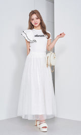 モデル:158cm(着用サイズ:FREE 着用カラー:WHT)