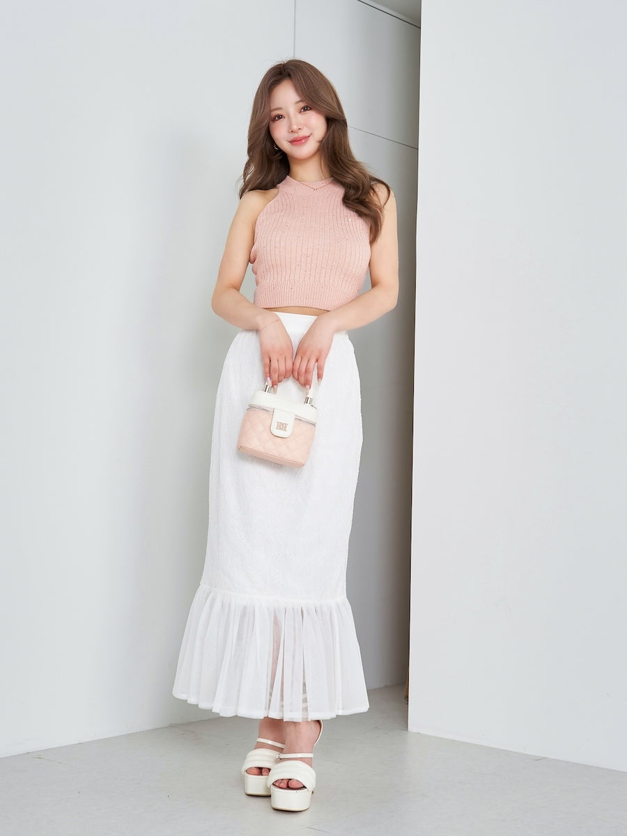 モデル:158cm(着用サイズ:FREE 着用カラー:WHT)