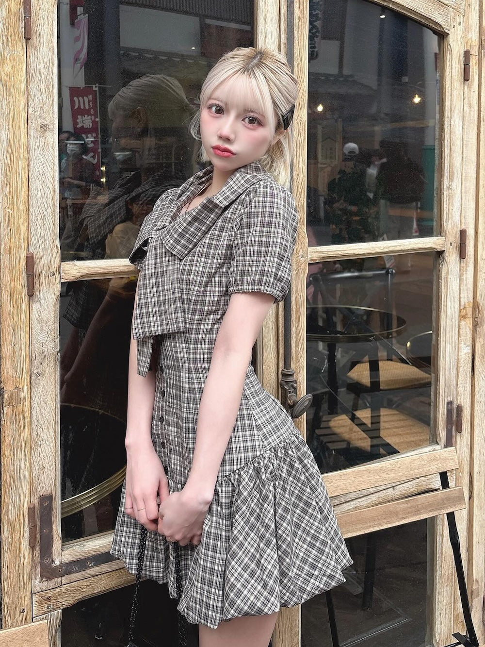 モデル:155cm(着用サイズ:FREE 着用カラー:BEG)