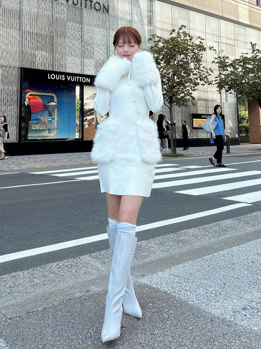 モデル:155cm(着用サイズ:FREE 着用カラー:WHT)