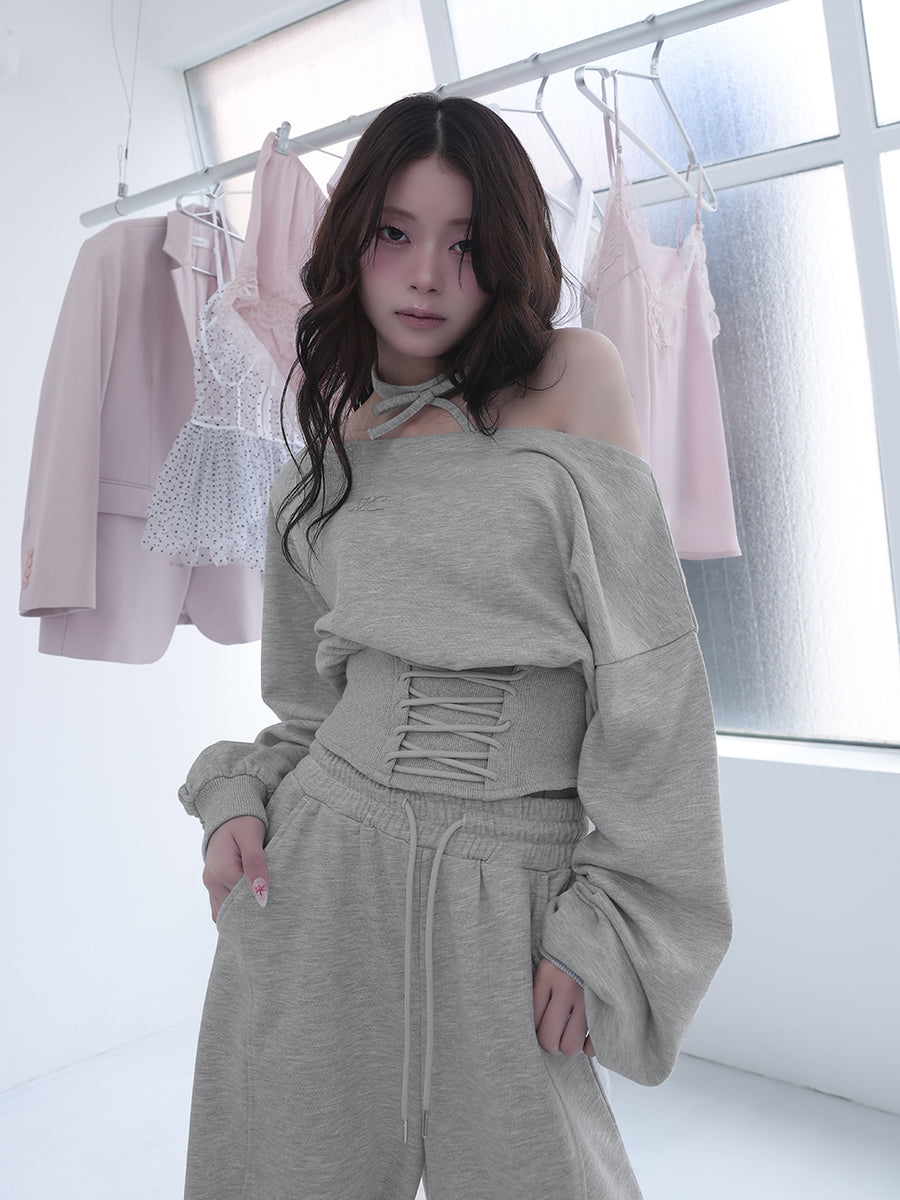 モデル:160cm(着用サイズ:FREE 着用カラー:GRY)