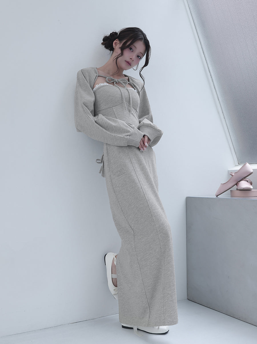モデル:160cm(着用サイズ:FREE 着用カラー:GRY)