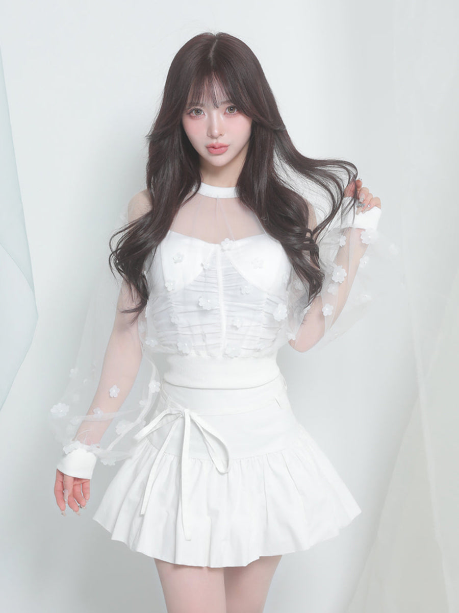 モデル:158cm(着用サイズ:FREE 着用カラー:WHT)