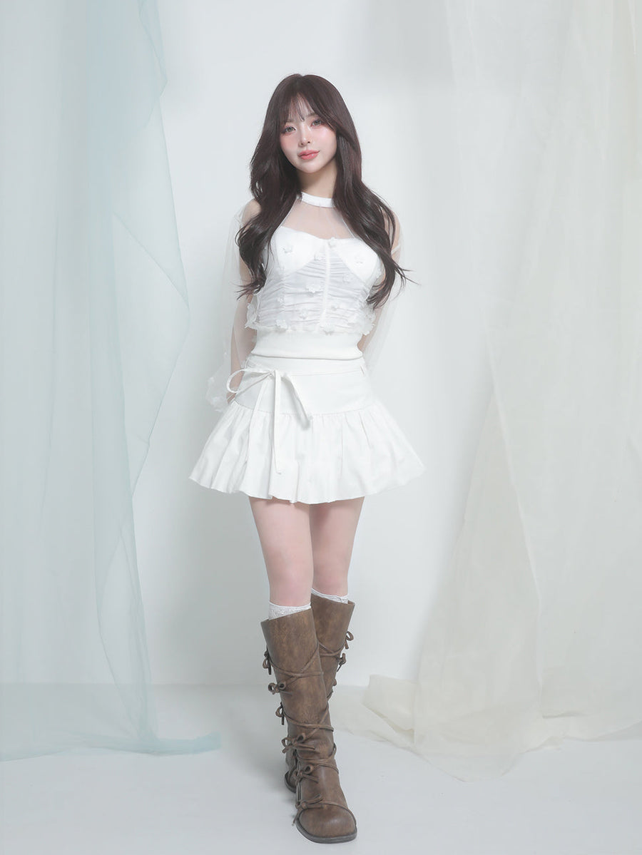 モデル:158cm(着用サイズ:FREE 着用カラー:WHT)