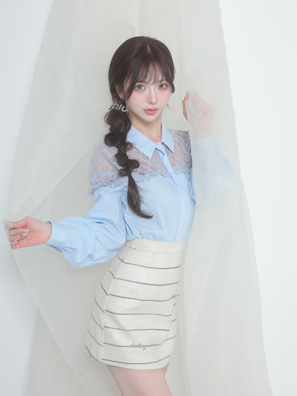 モデル:158cm(着用サイズ:S 着用カラー:IVO)