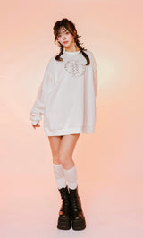モデル:158cm(着用サイズ:FREE 着用カラー:WHT)