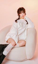 モデル:158cm(着用サイズ:FREE 着用カラー:WHT)