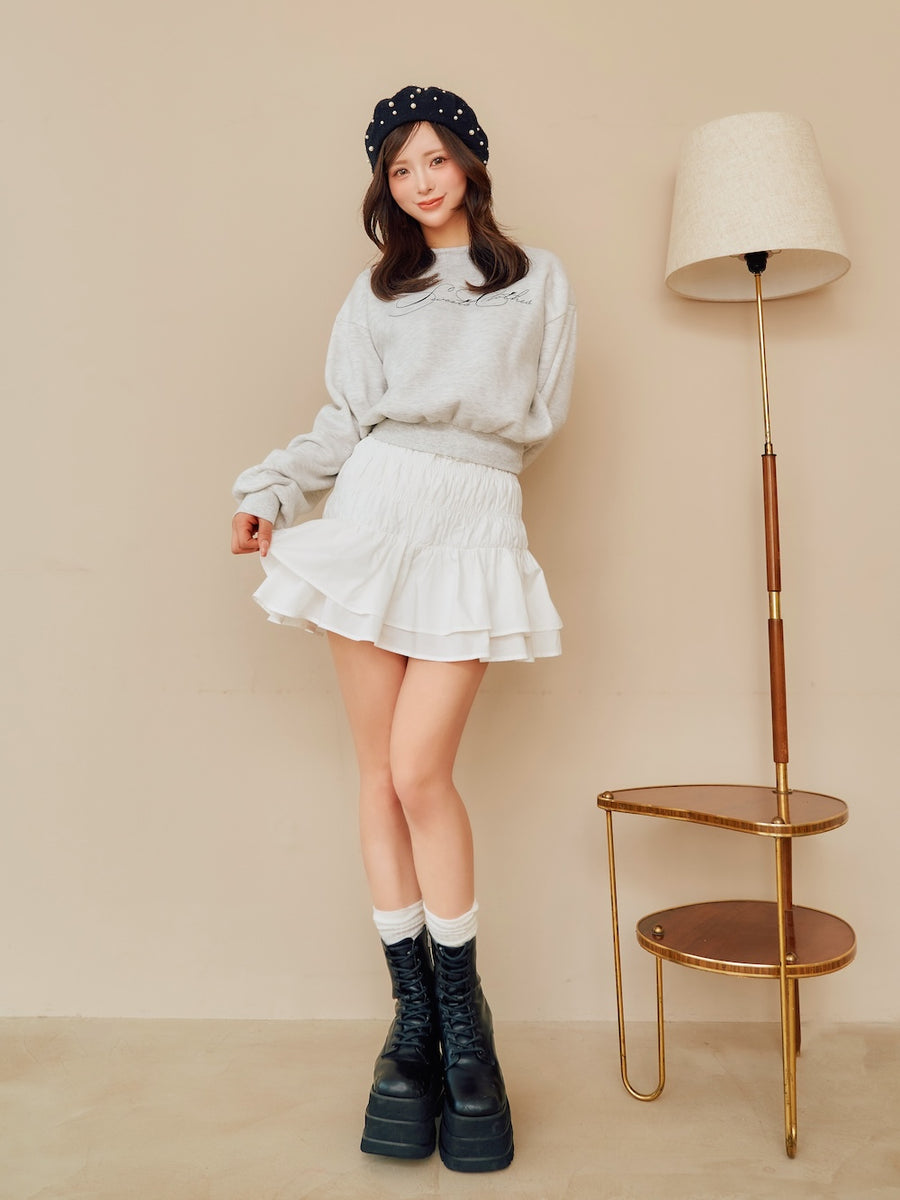 モデル:158cm(着用サイズ:FREE 着用カラー:WHT)