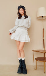 モデル:158cm(着用サイズ:FREE 着用カラー:WHT)