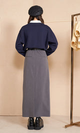 モデル:164cm(着用サイズ:FREE 着用カラー:NVY)