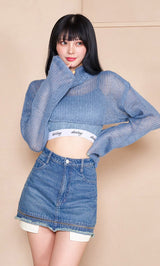 モデル:164cm(着用サイズ:FREE 着用カラー:BLU)
