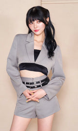 モデル:164cm(着用サイズ:FREE 着用カラー:GRY)