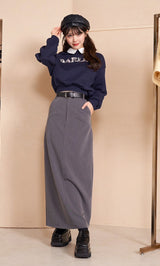 モデル:164cm(着用サイズ:FREE 着用カラー:NVY)