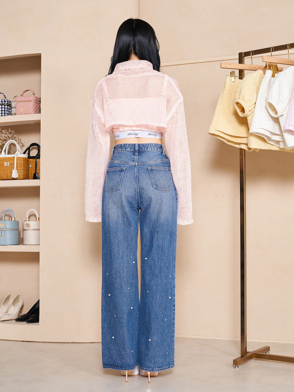 モデル:164cm(着用サイズ:S 着用カラー:BLU)