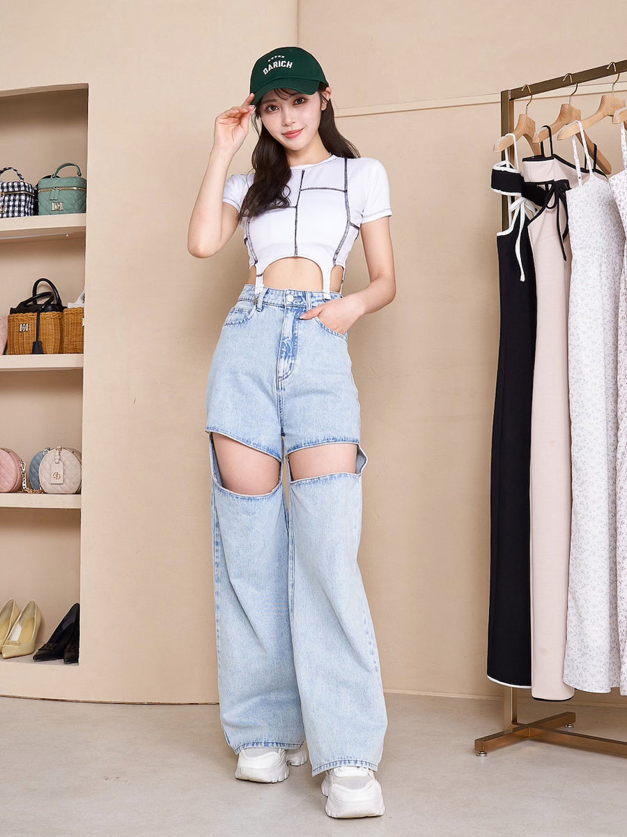 モデル:164cm(着用サイズ:FREE 着用カラー:WHT)