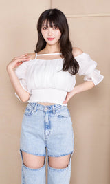 モデル:164cm(着用サイズ:FREE 着用カラー:WHT)