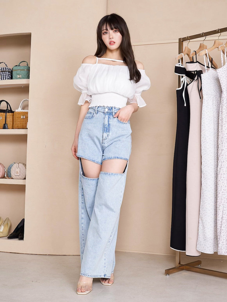 モデル:164cm(着用サイズ:FREE 着用カラー:WHT)