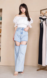 モデル:164cm(着用サイズ:FREE 着用カラー:WHT)