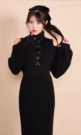 モデル:164cm(着用サイズ:FREE 着用カラー:BLK)