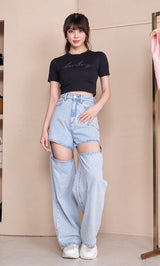 モデル:164cm(着用サイズ:FREE 着用カラー:BLK)