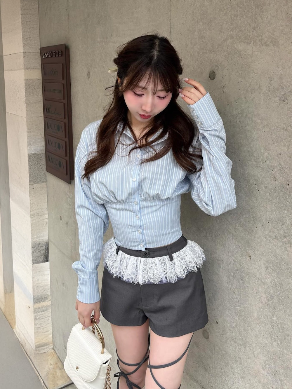 モデル:160cm(着用サイズ:S 着用カラー:GRY)