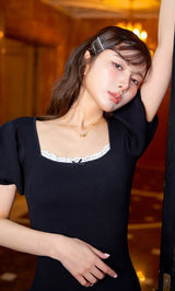 モデル:160cm(着用サイズ:FREE 着用カラー:BLK)