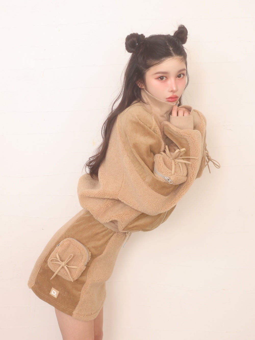 モデル:160cm(着用サイズ:FREE 着用カラー:BEG)