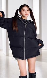 モデル:160cm(着用サイズ:FREE 着用カラー:BLK)