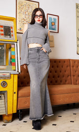 モデル:160cm(着用サイズ:FREE 着用カラー:GRY)