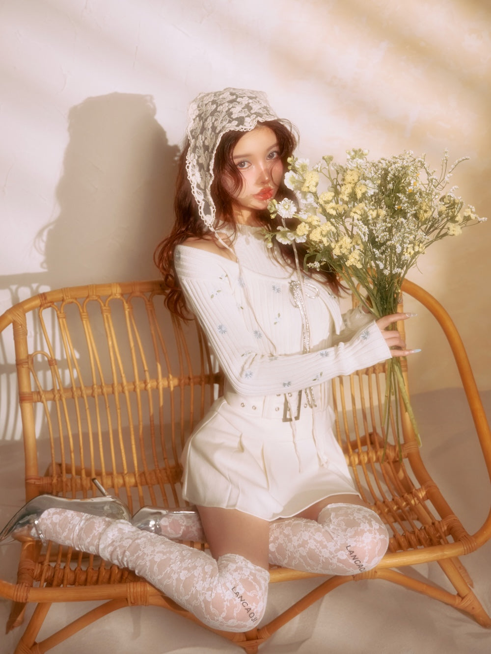 モデル:160cm(着用サイズ:FREE 着用カラー:WHT)