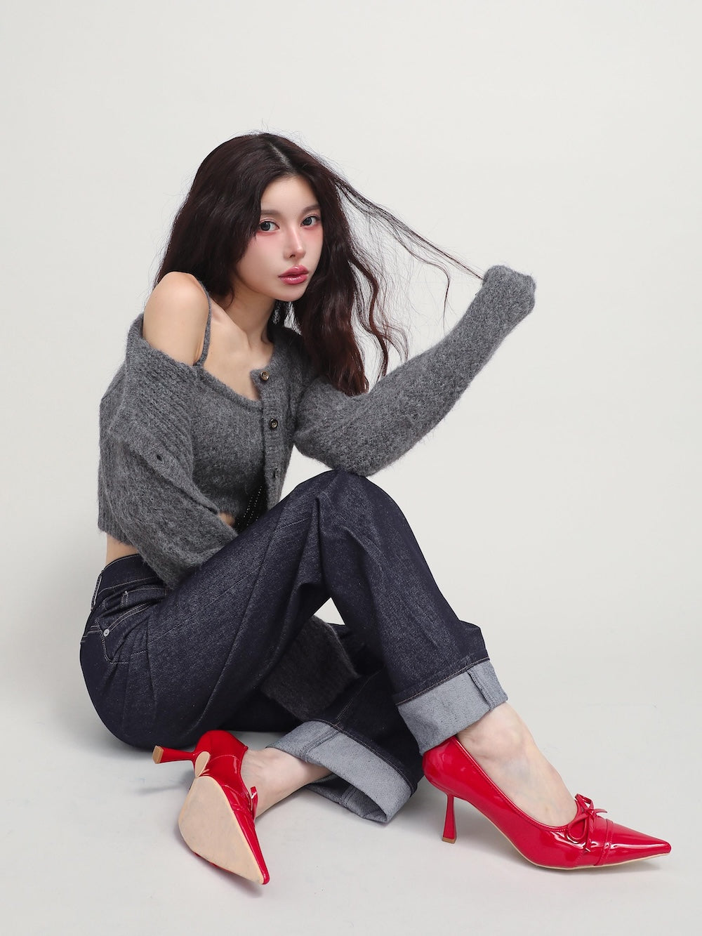 モデル:160cm(着用サイズ:S 着用カラー:IND)