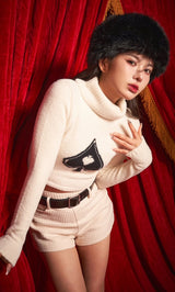 モデル:160cm(着用サイズ:FREE 着用カラー:WHT)