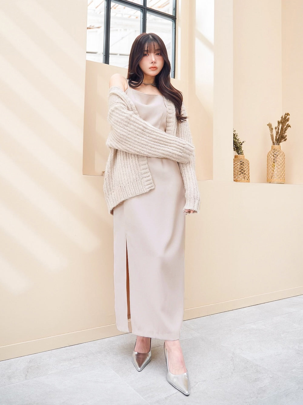 モデル:160cm(着用サイズ:FREE 着用カラー:BEG)