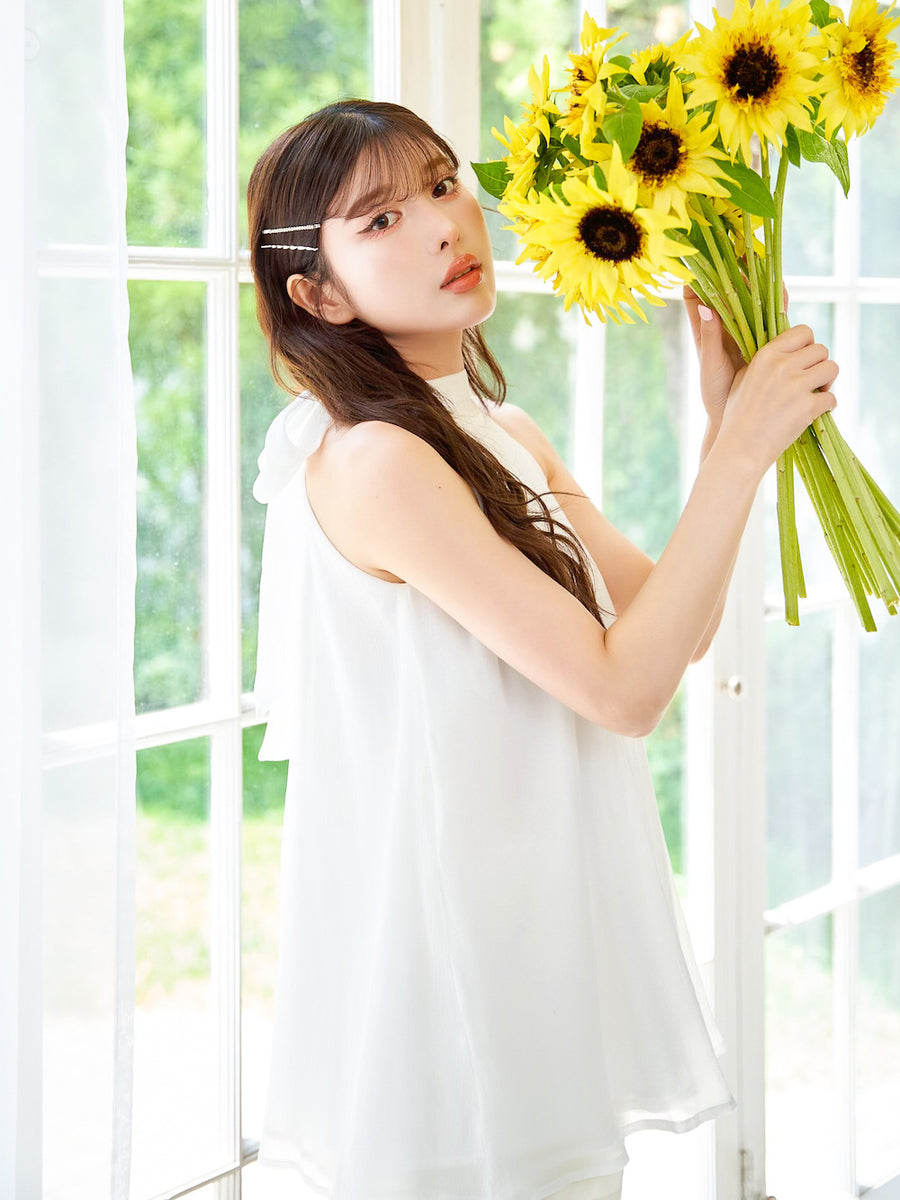 モデル:160cm(着用サイズ:FREE 着用カラー:WHT)