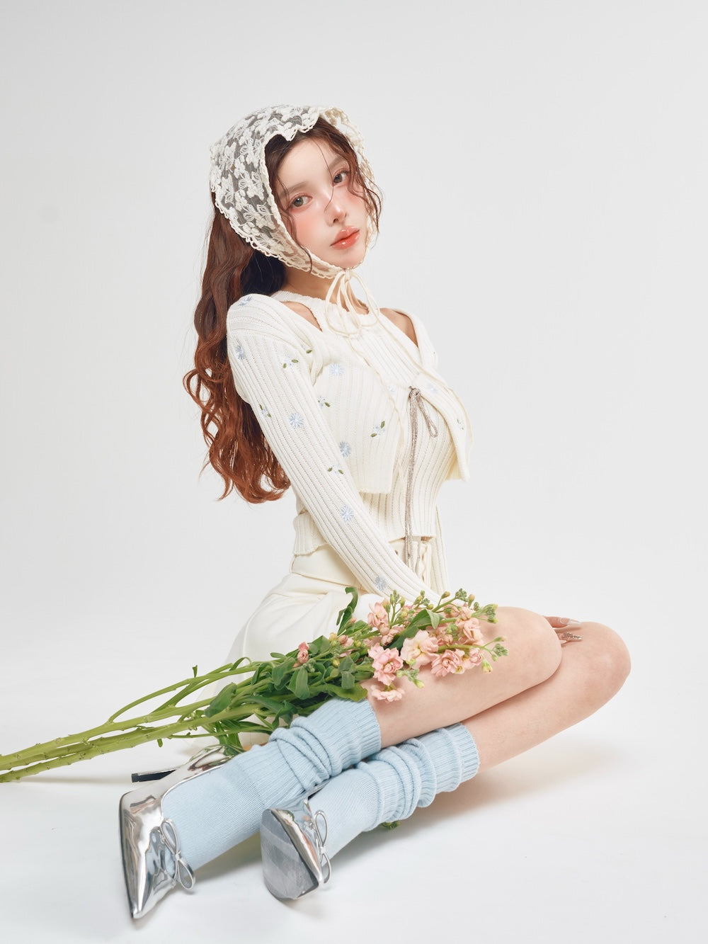 モデル:160cm(着用サイズ:FREE 着用カラー:WHT)