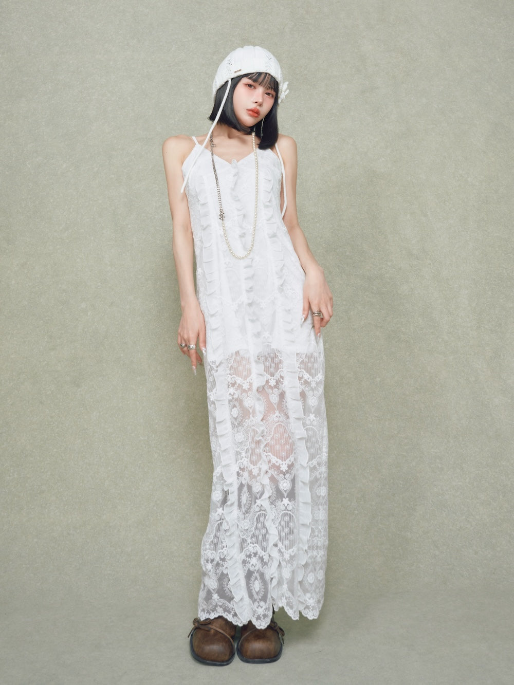 モデル:160cm(着用サイズ:FREE 着用カラー:WHT)