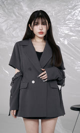 モデル:160cm(着用サイズ:FREE 着用カラー:C-GRY)