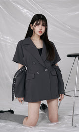 モデル:160cm(着用サイズ:FREE 着用カラー:C-GRY)