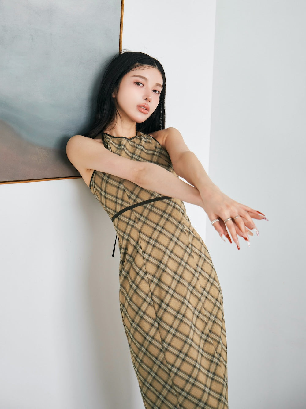 モデル:160cm(着用サイズ:FREE 着用カラー:BEG)